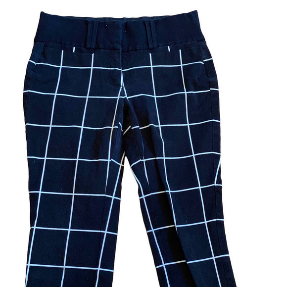 Candies Marilyn Ankle Pants Black Striped Stretch Casual Wide Waist and Size 5 - Picture 3 of 12